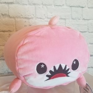 Moosh Moosh Nibbler Pink Shark Soft Plush Pillow